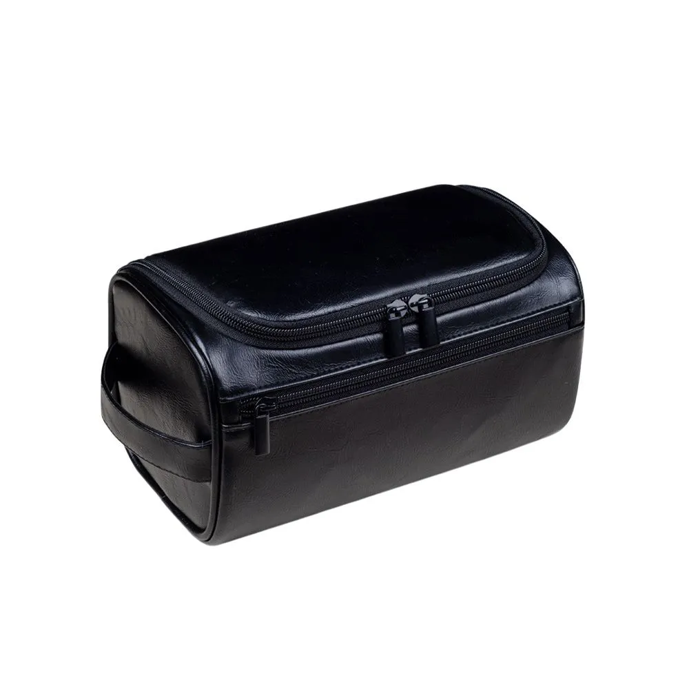 Personalized Minimalist Travel Water-resistant Leather Toiletry Bag for Men