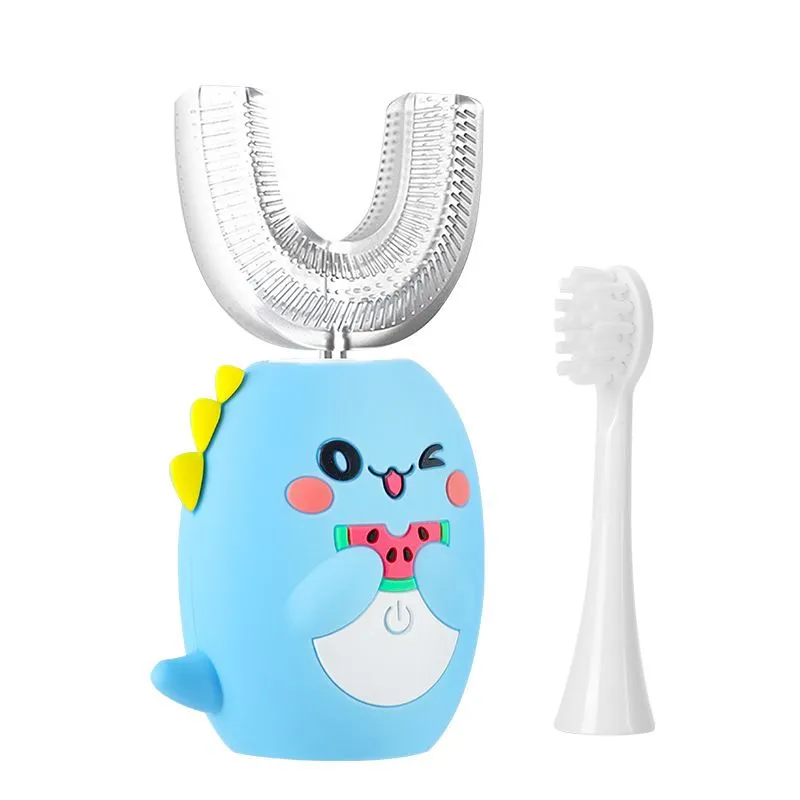 2-in-1 U-Shaped & Straight Toothbrush, Interchangeable Design, Dual-Use