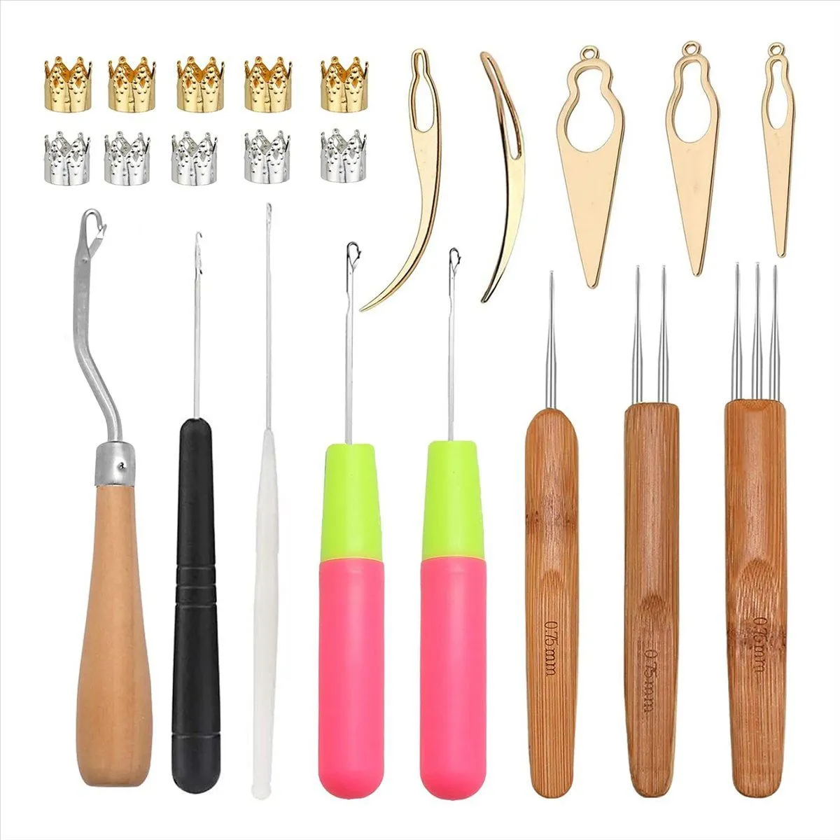 Dreadlock Crochet Hook 100 Pieces Dreadlocks Hair Ring