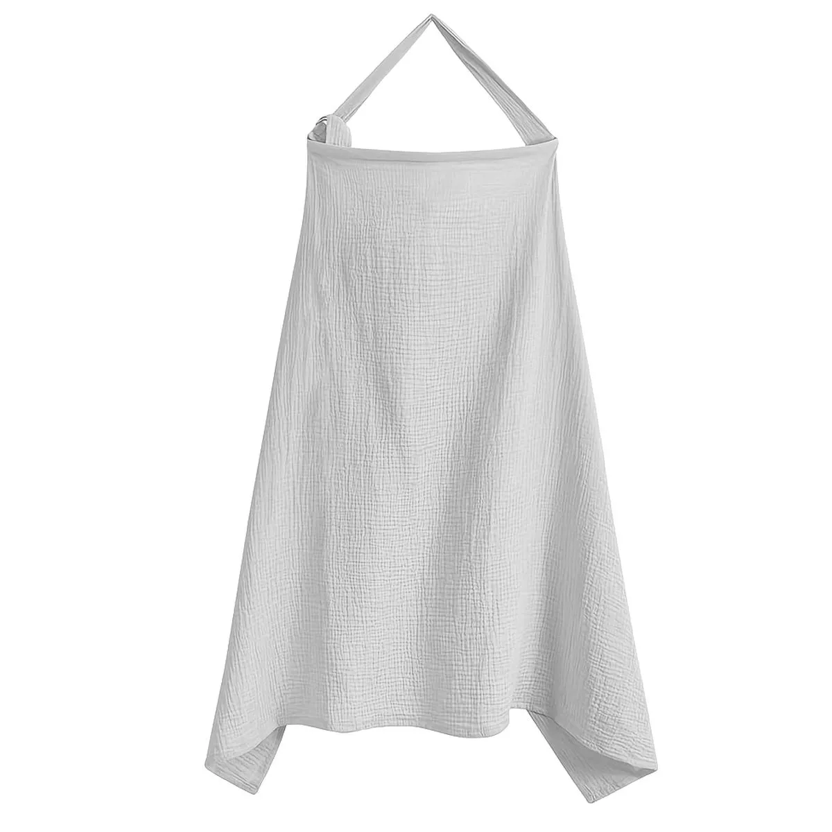 Breathable Cotton Nursing Cover Multi Use Baby Chair Cover For Moms - Grey