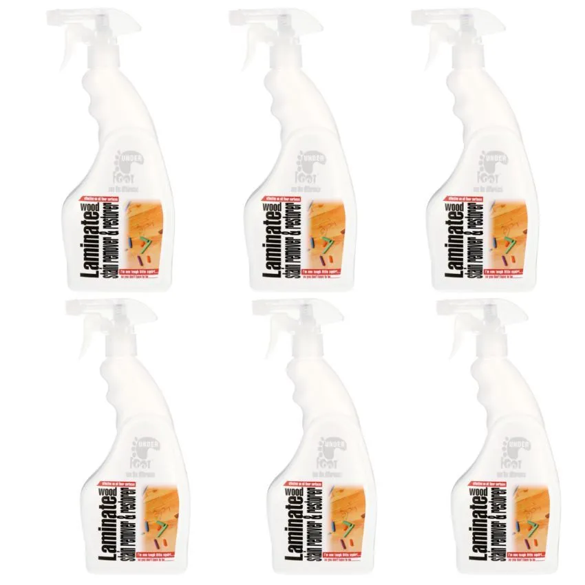 Under Foot - Laminate Wood Stain Remover and Restorer - 750ml - Pack of 6