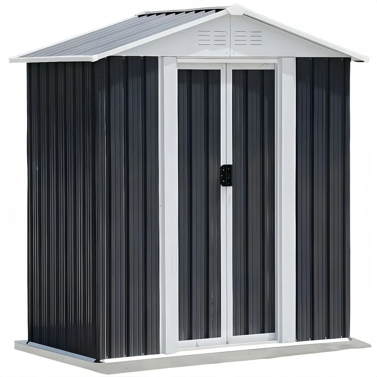 Outdoor Storage Shed Metal Anti-Corrosion Utility Tool House With Lock