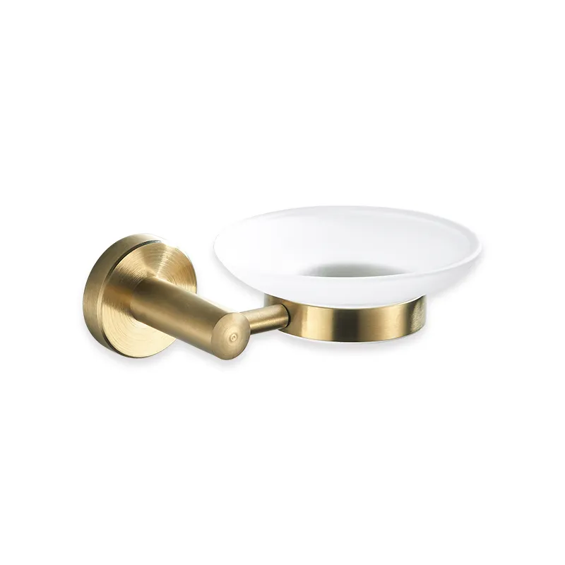 Trendy Taps Premium Wall Mounted Brushed Gold Soap Holder And Soap Dish