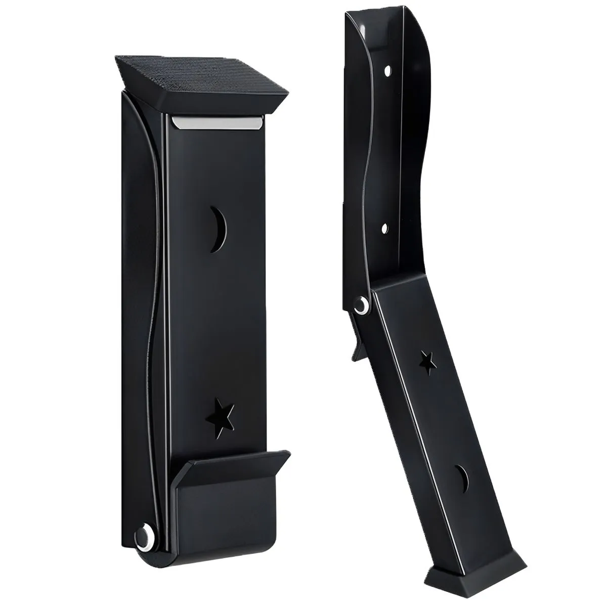 2 Pack Door Stoppers No Drilling Door Stopper Kickdown Door Stops - Black-with pattern