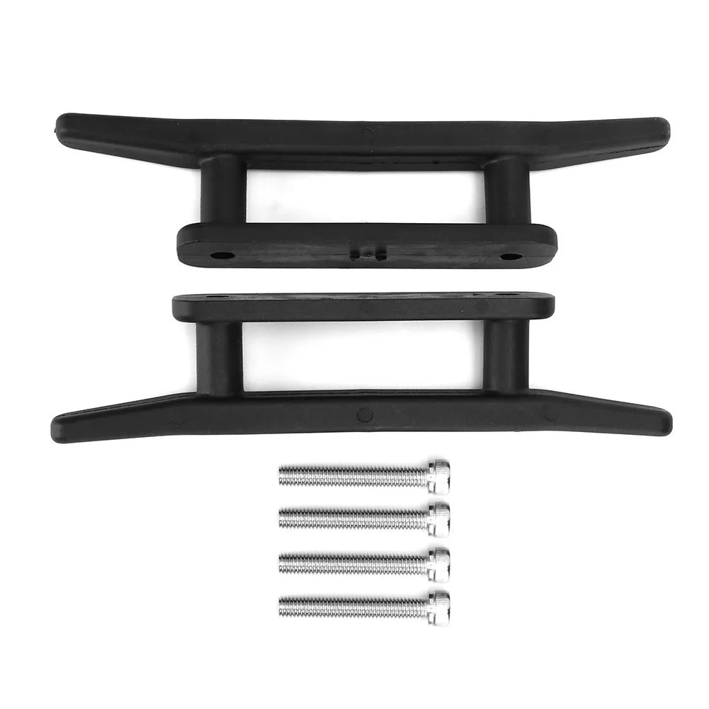 Pair of Black ABS Kayak Deck Cleat Anchor Mooring Kit for Boat Canoe