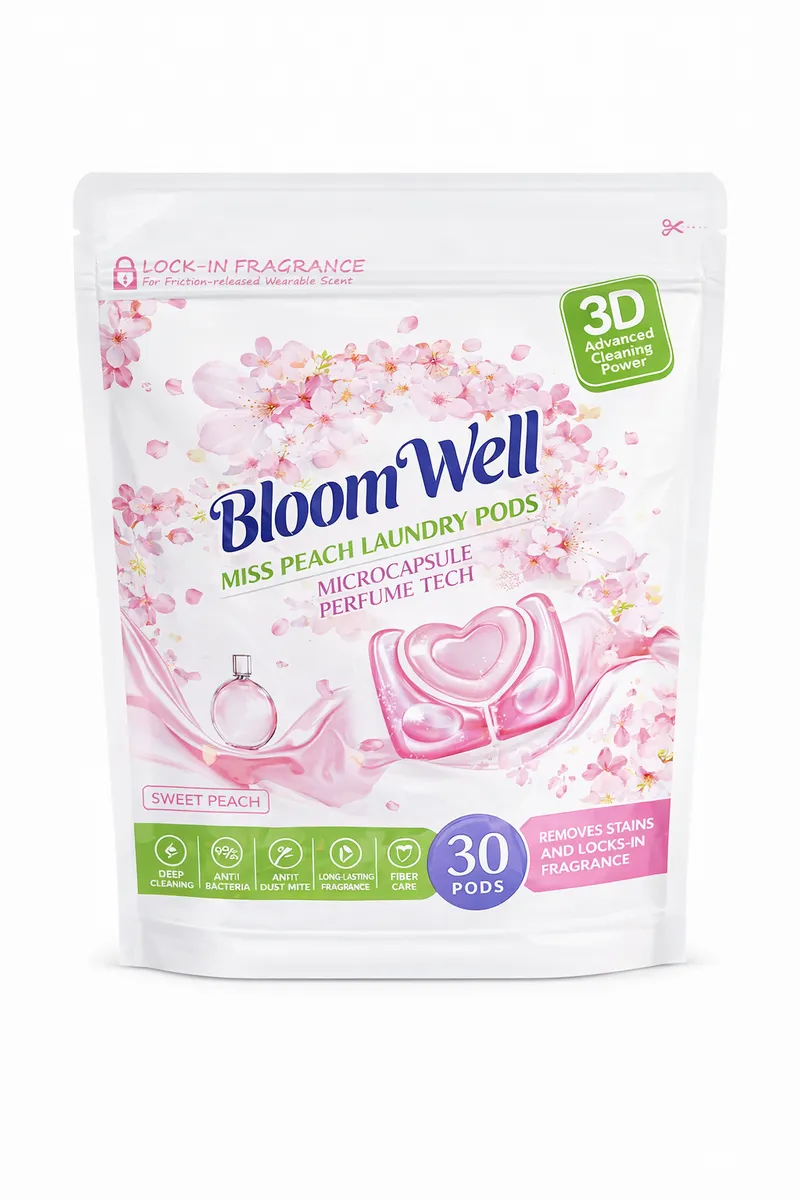 Miss Peach Laundry Pods 3in1-30 pack-Stains, Fabric Care, Gentle Detergent