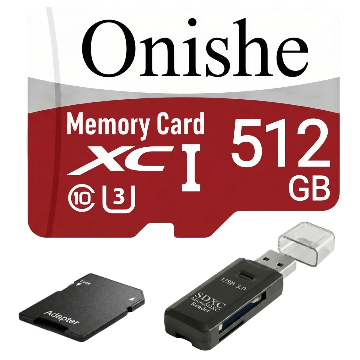Onishe 512GB TF Memory Card Class10 U3 MicroSD Card