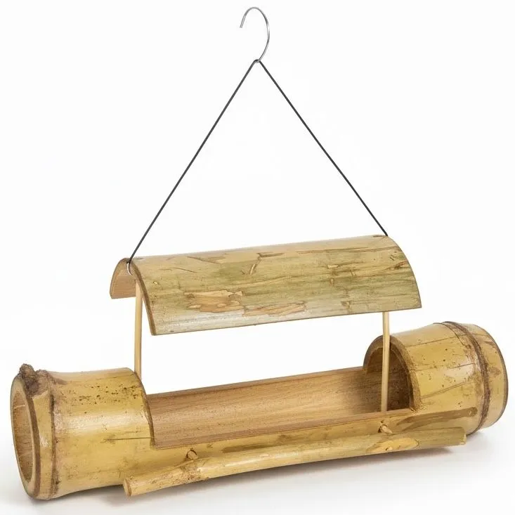 Bamboo Boat Bird Feeder