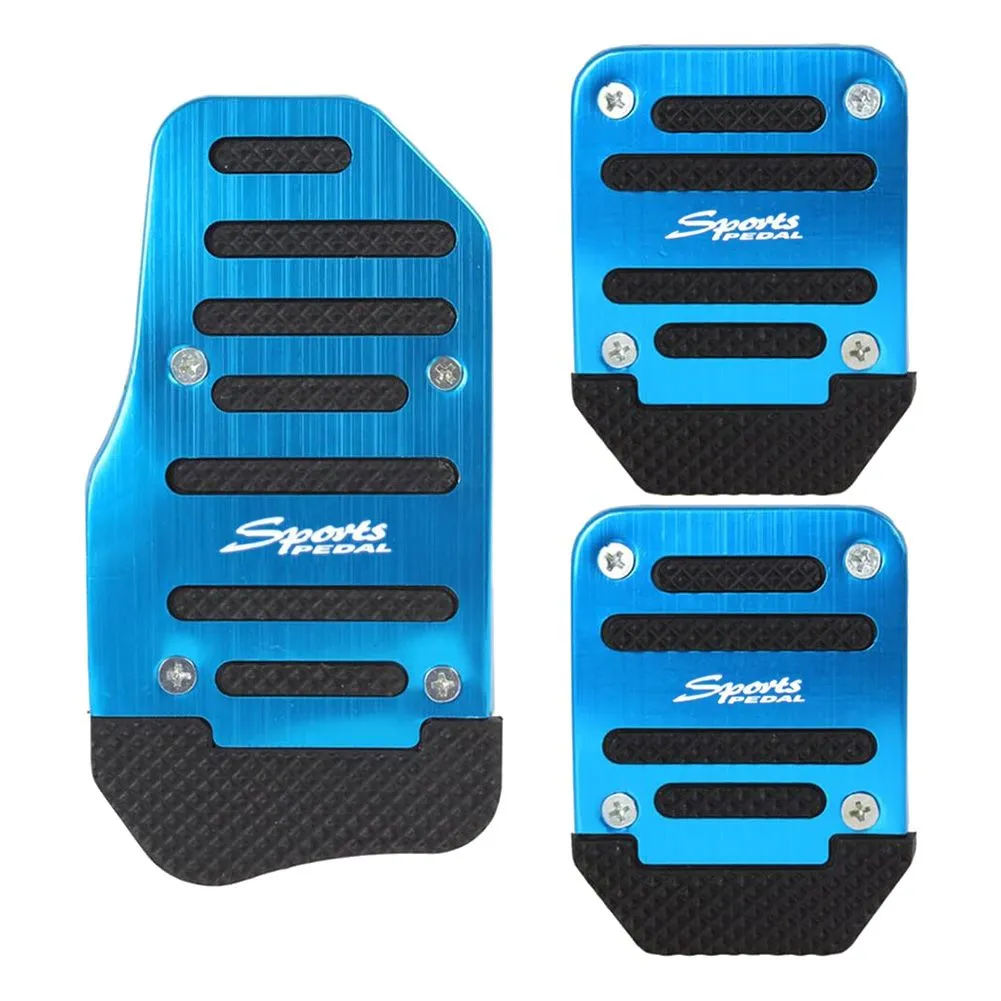 3Pcs Fuel Gas Accelerator Pedal Brake Pedal Clutch Pad Cover Foot