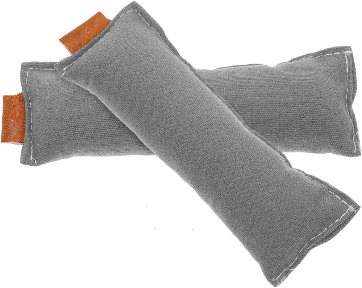 2pcs Cotton Computer Wrist and Elbow Pads 13x5cm Light Grey Anti-Slip