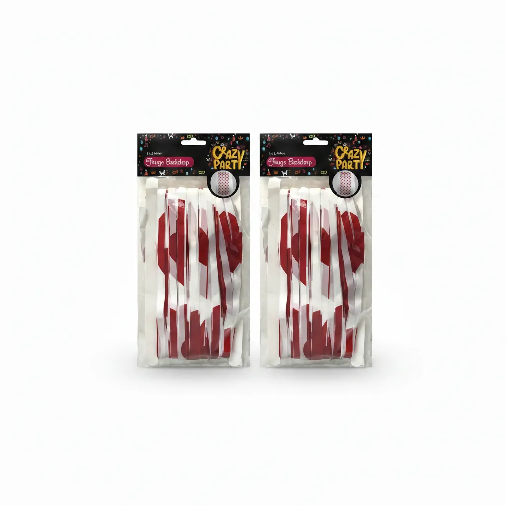 Crazy Party Heart Backdrop Curtain for Weddings and Romantic - 2 Pack