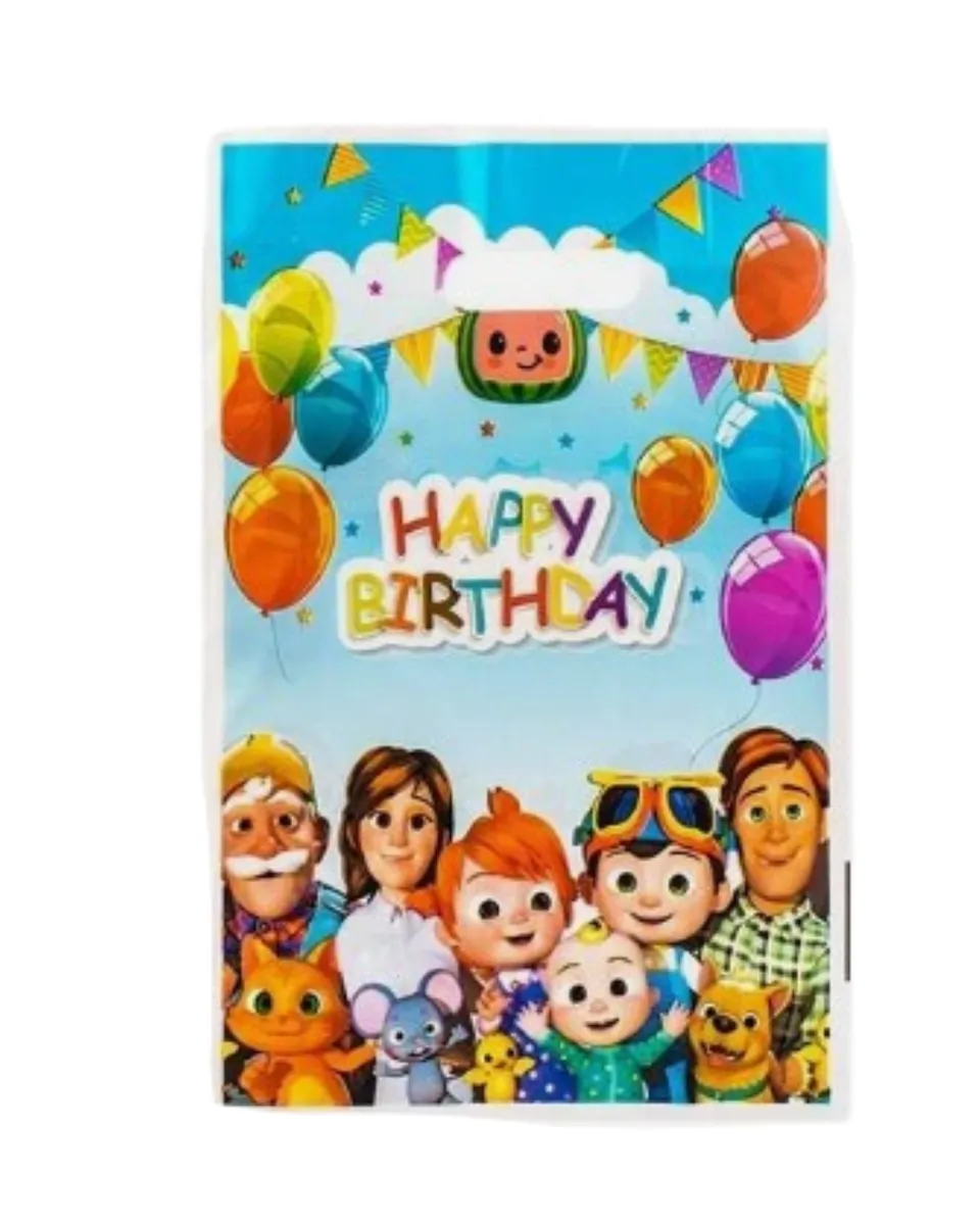 Cocomelon Themed Party Loot Bags -(30 Bags) Kids Birthday Goodie Bags