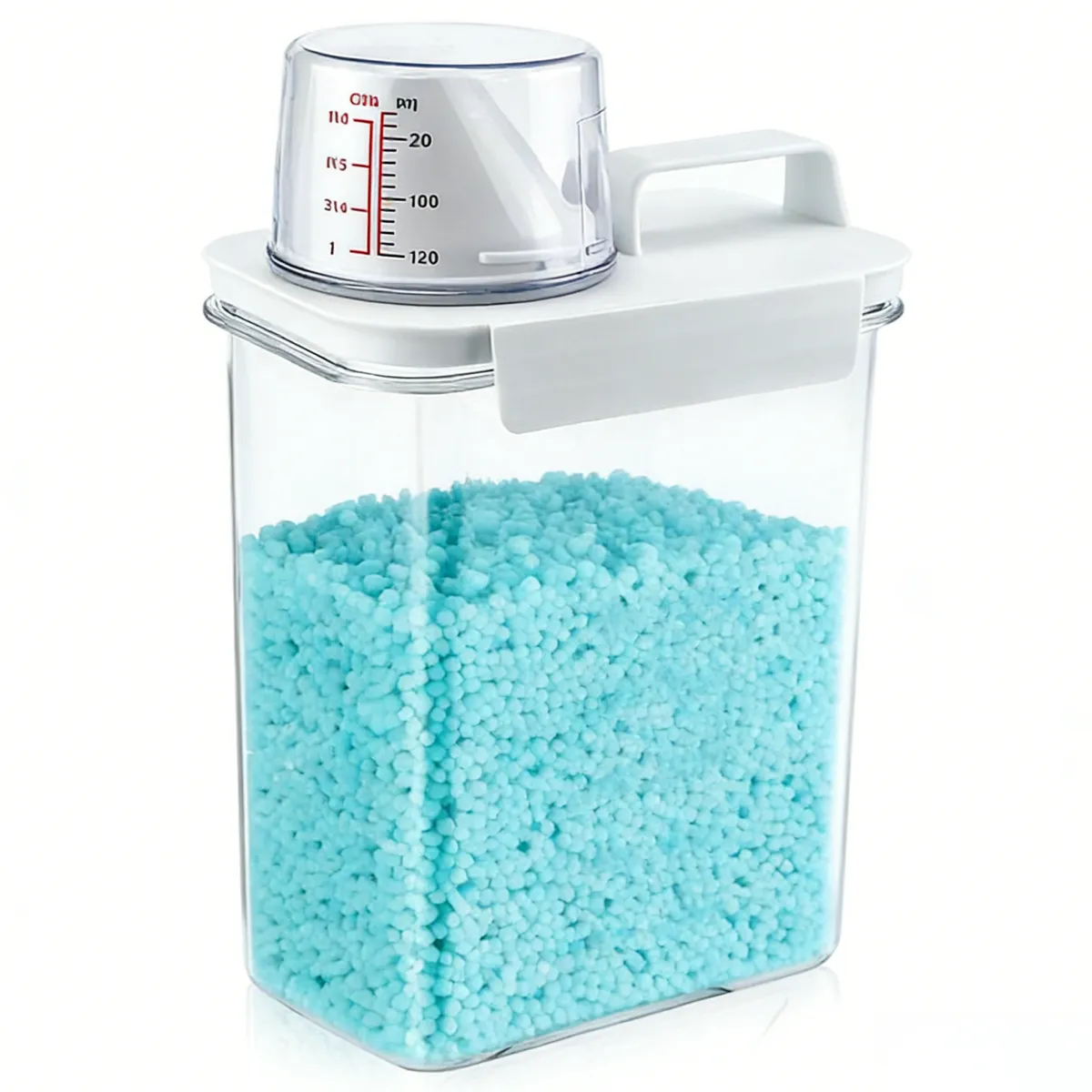 Food Storage Containers With Measuring Cup,1.8L Laundry Detergent Dispenser