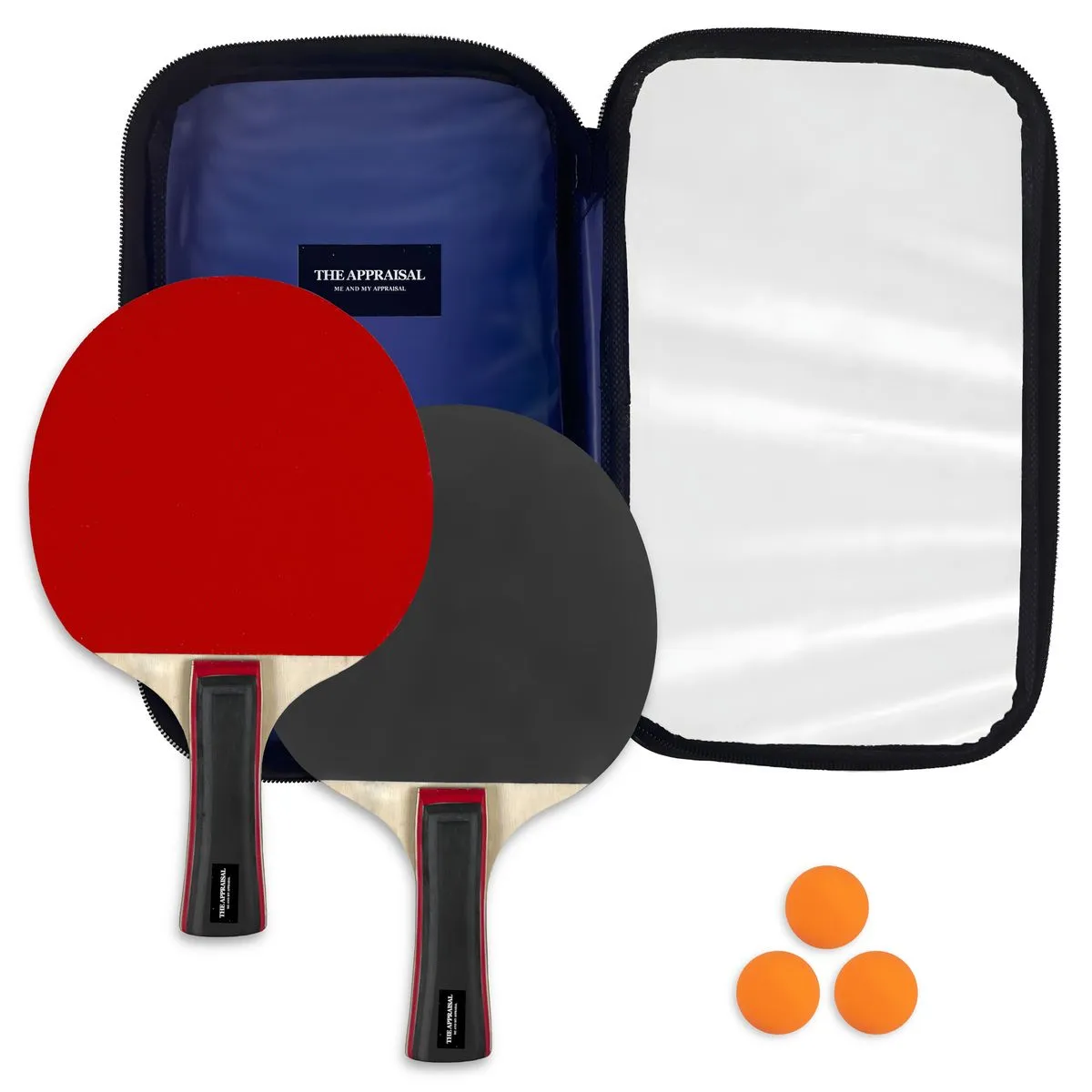 The Appraisal - Beginners Table Tennis Bats & Balls Set with Carrying Case