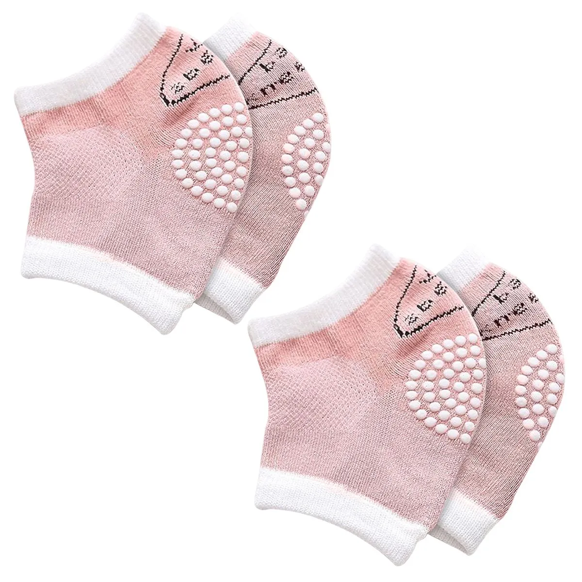 2 Pairs of Baby Knee Pads for Crawling Anti-Slip Soft Protection Pads