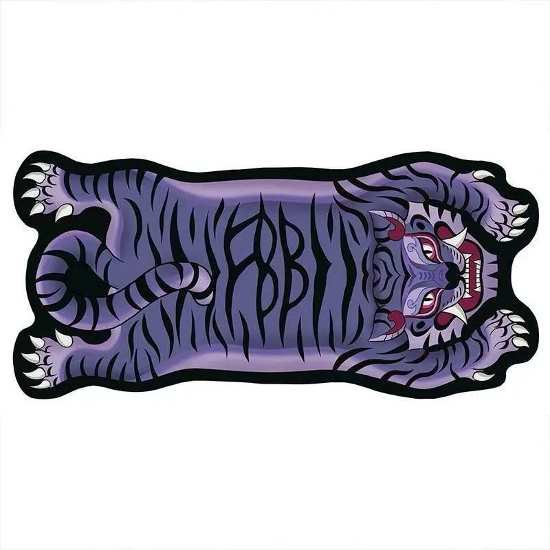 Purple Tiger Irregular Keyboard Pad | Anti-slip Heat Dissipation Mat