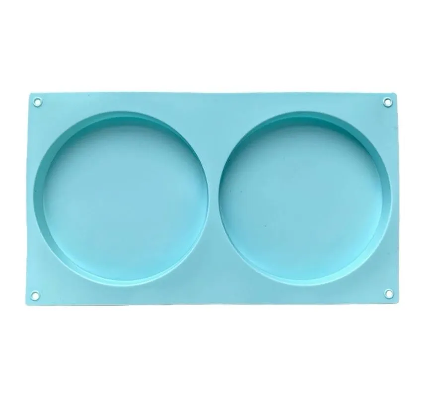 2 Pieces Silicone Mold for Soap Jelly Pudding Resin Chocolate Cookie Baking - Blue