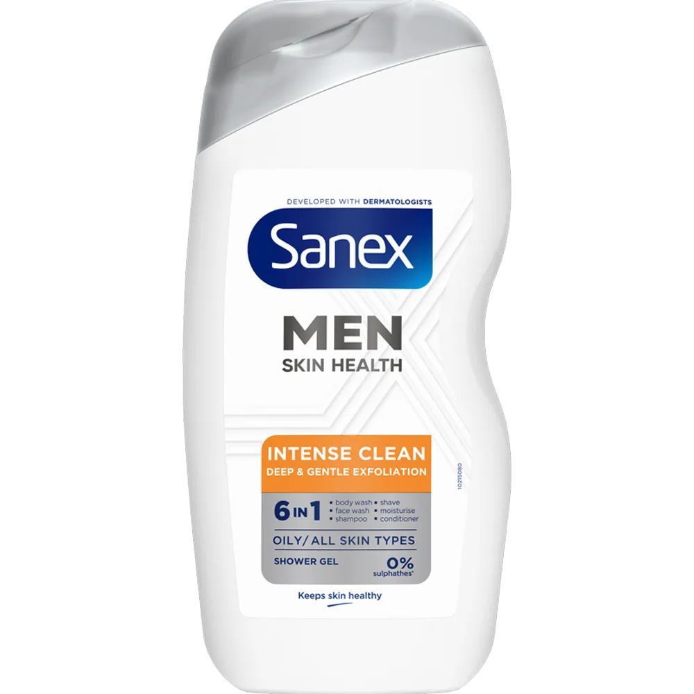 Sanex Men Skin Health Intense Clean Shower Gel - Body Wash 500ML