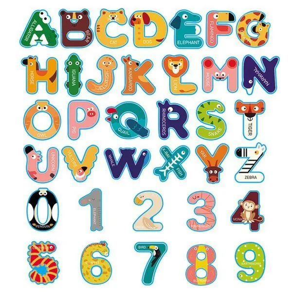 Animal Alphabet 36 Pieces for Kids Spelling and Learning Bath Toys