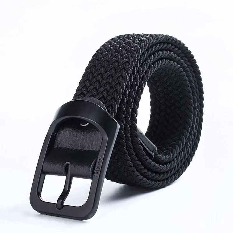 Punch-Free Unisex Braided Belt - Elastic Canvas Belt