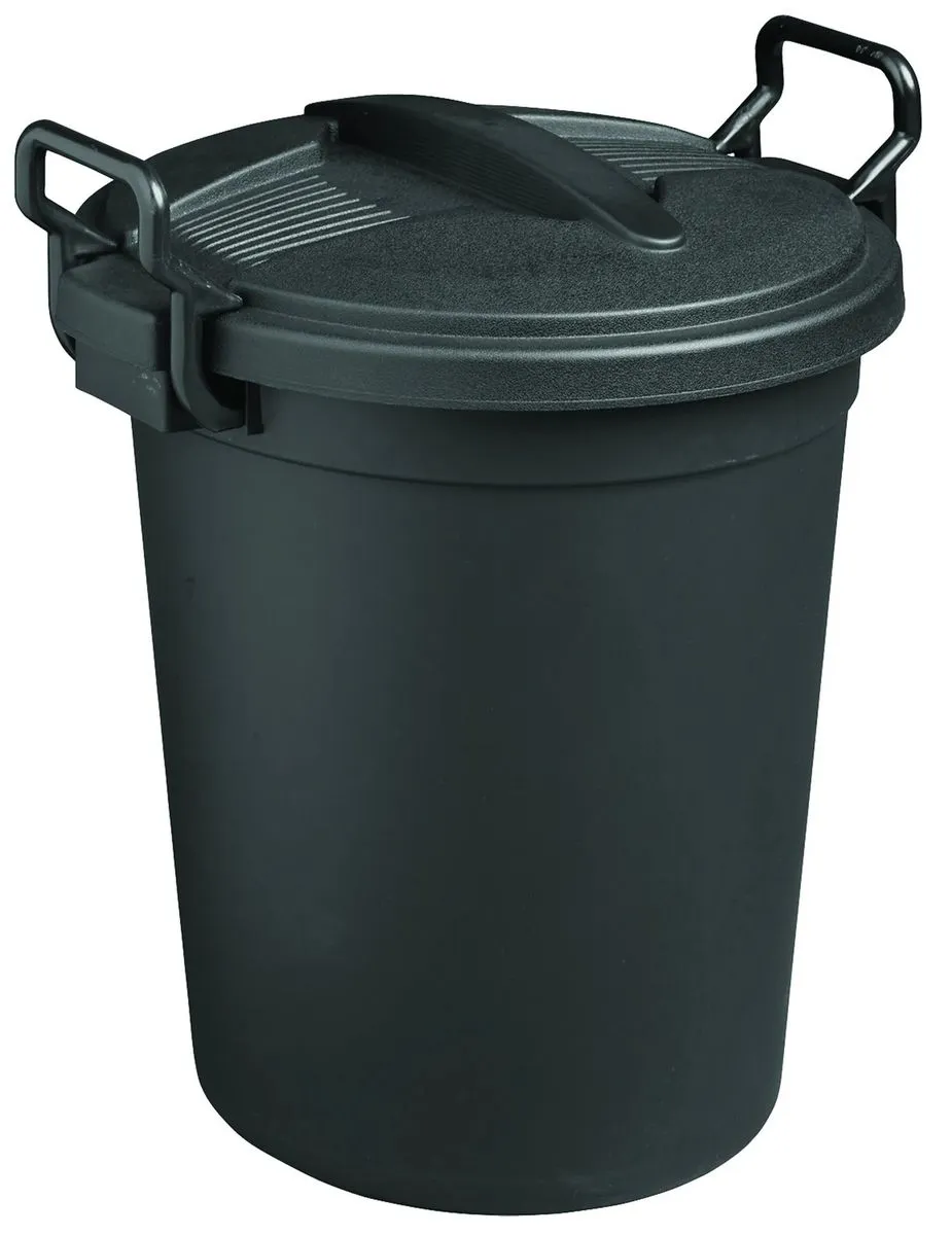 Garbage Refuse Dustbin 70L Black