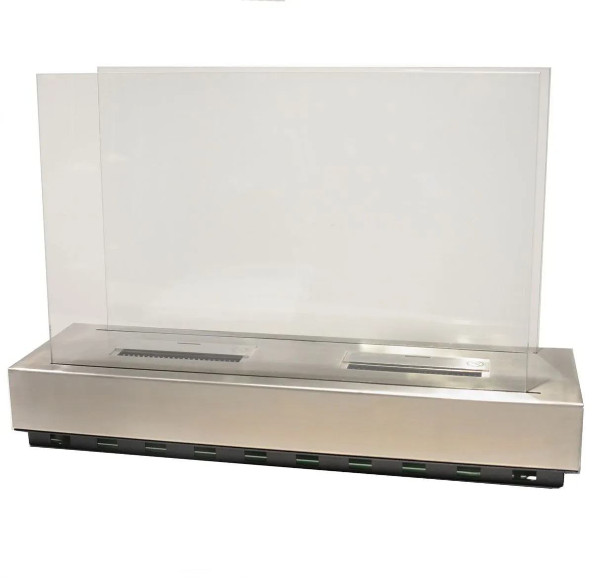 1green Duo Ethanol Fireplace - Stainless steel