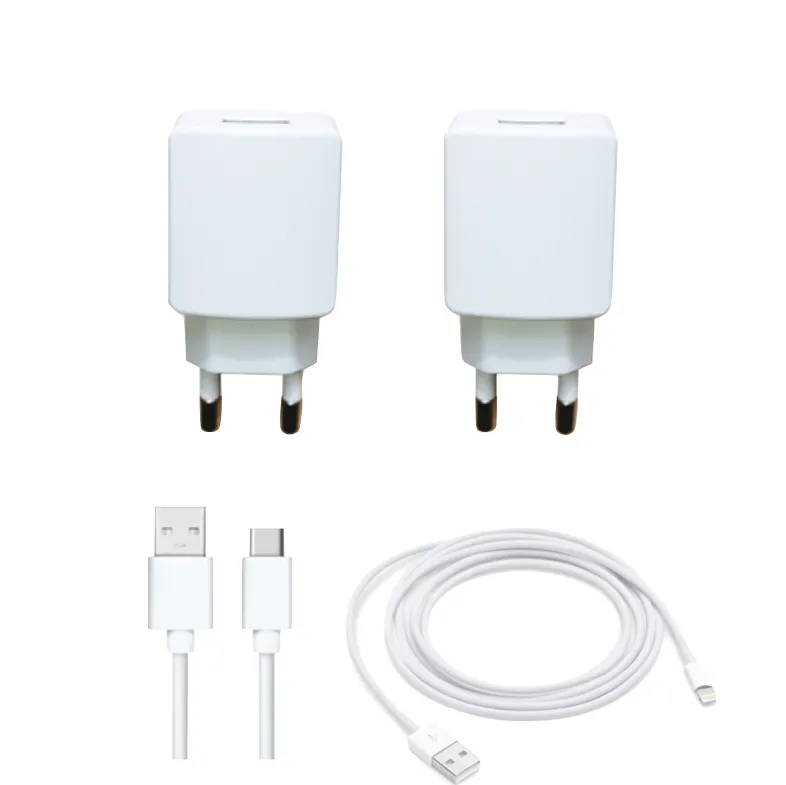 USB-C Cable + Lightning Cable + 2 USB Adaptors - Set