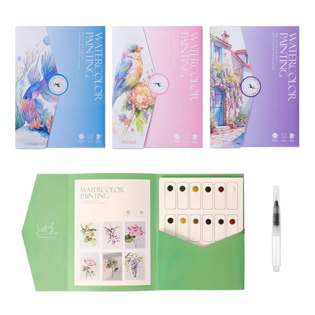24-Piece Watercolour Painting Set - Full Collection