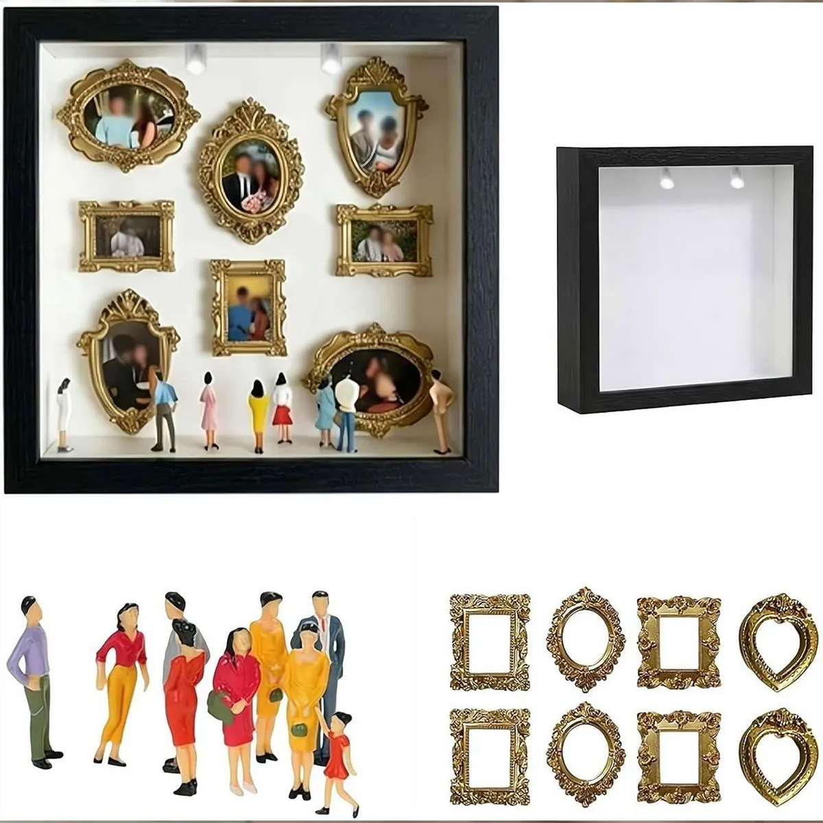 DIY Mini Museum Silhouette Box, Personalized Frame Kit