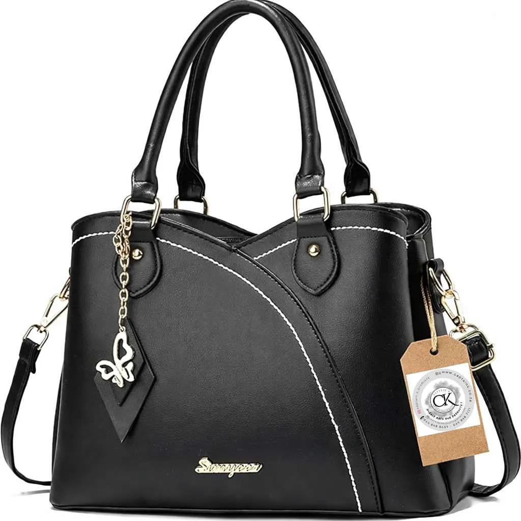 Captain - K Leather Large Capacity Luxury Handbags - Black