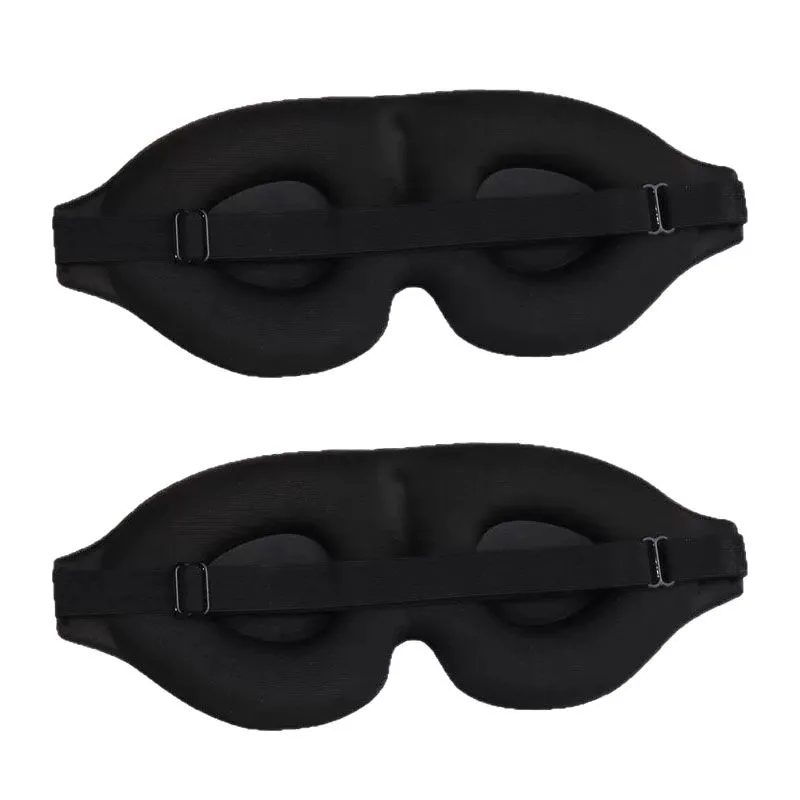 2Pcs 3D Contoured Sleep Masks - 100% Light Blocking