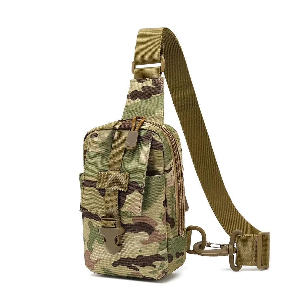 Tactical Chest Sling Bag for Sport Camping Hunting Fishing - CP