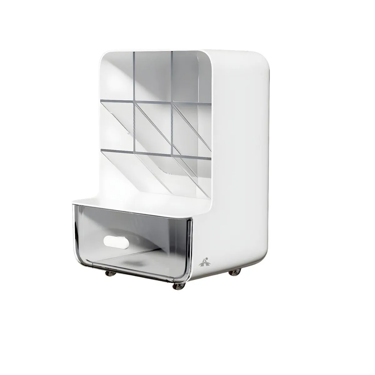 ALANES Slanted Pen Holder Desktop Storage Organizer Stationery Rack-White