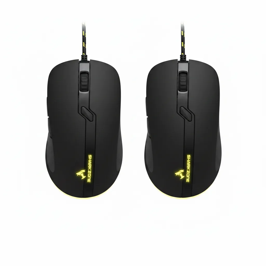 Sharkoon 8200 DPI Laser Gaming Mouse for Right-Handed Users - 2 Pack