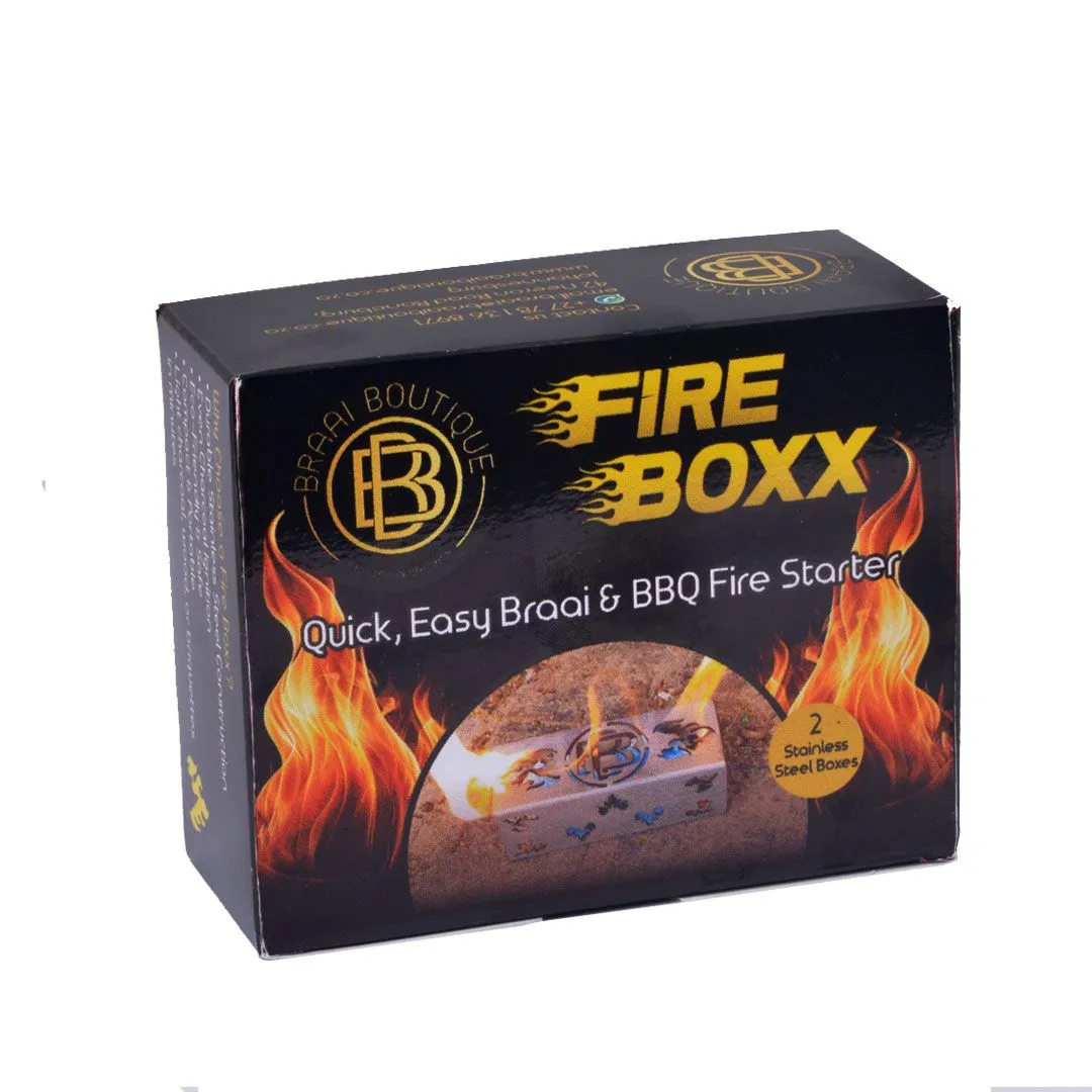 Fire Boxx - Stainless Steel, Quick & Easy Charcloal fire starter