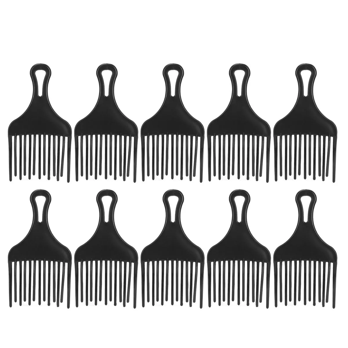 10 Pieces Pick Comb Multipurpose Wide Afro Hair Pick for Home Hair Salon
