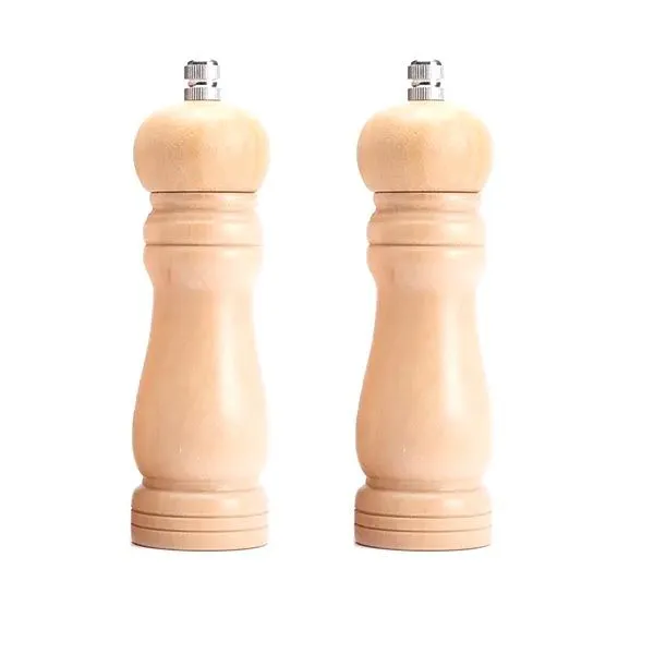 Set of 2 - Wood Spice Grinders / Salt And Pepper Grinders