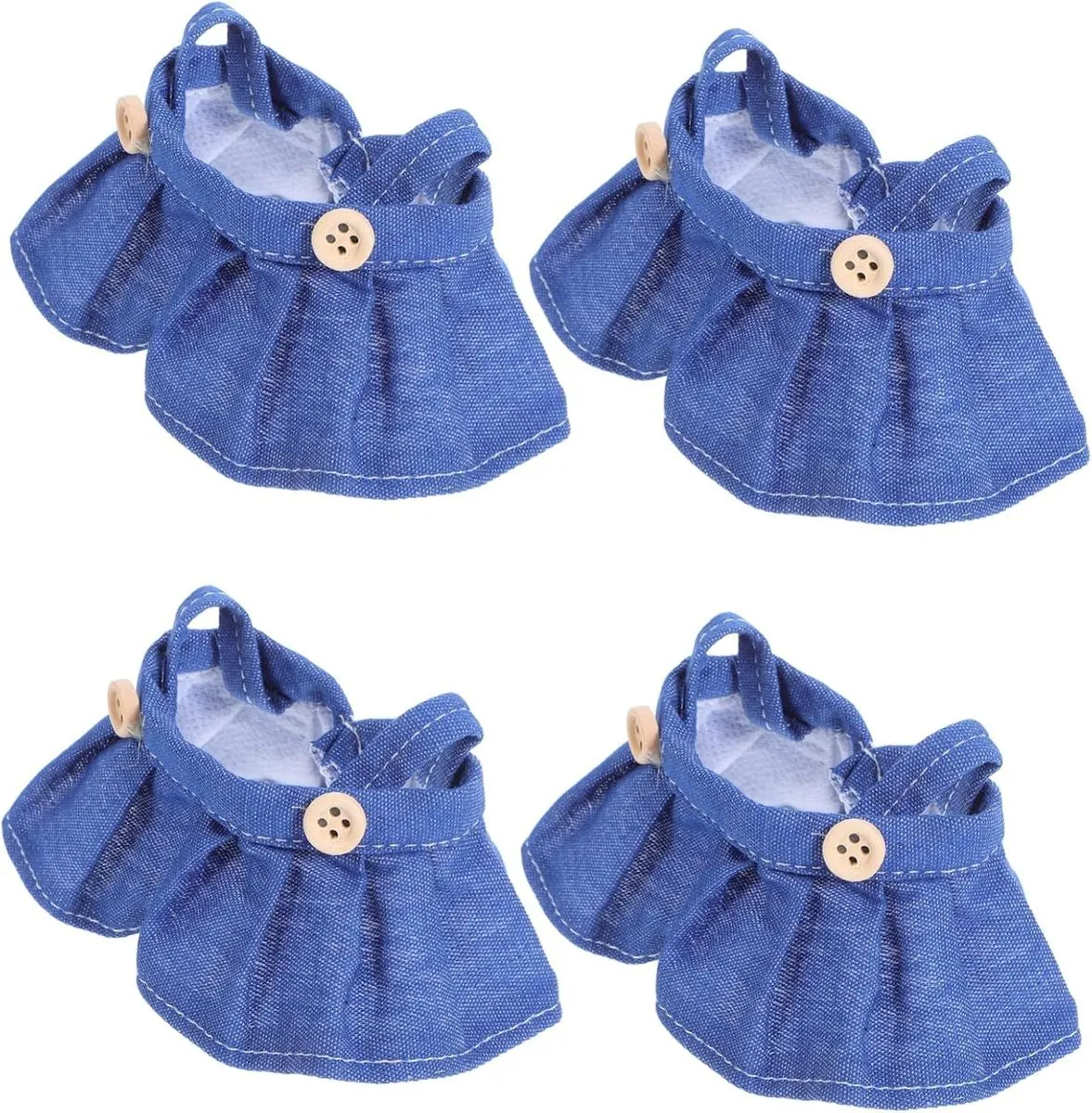 Doll Clothes Overalls Skirt Outfit Fabric Dress for Dolls Creative 4Pcs