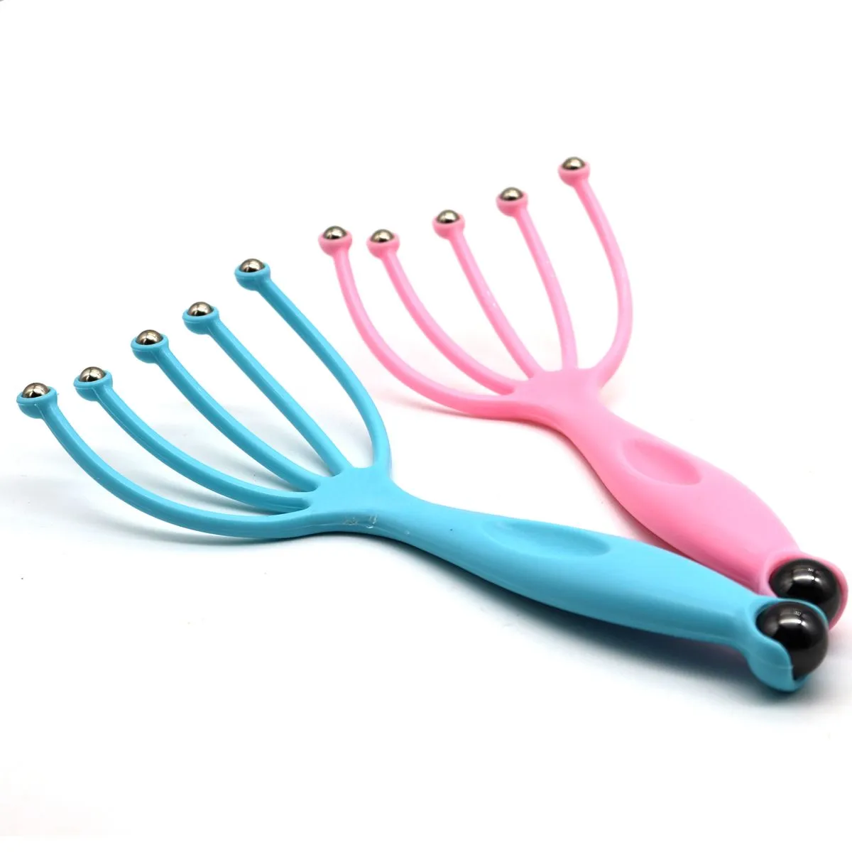 2 Pack Handheld 5 Roller Ball Head Scalp Massager