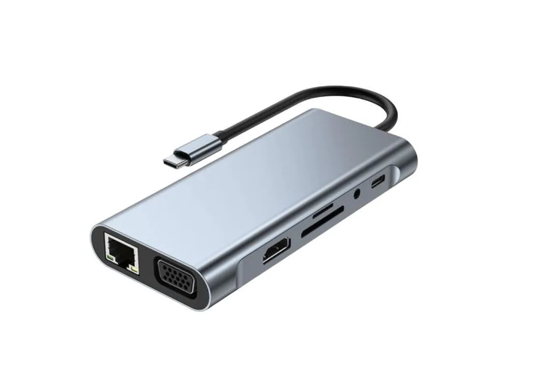 11-in-1 Type-C To HDMI Multi functional Hub Compatible with USB, HDMI SD