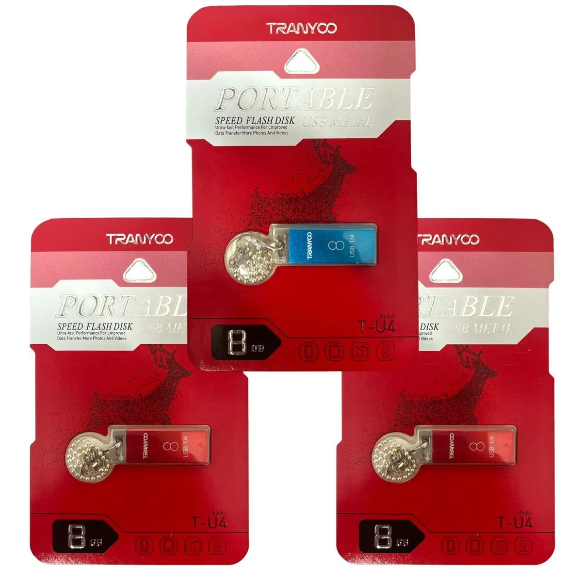 Tranyoo Portable Speed Flash Disk USB Metal 8G X 3PS TU4