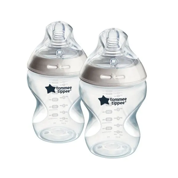 Tommee Tippee - Natural Start Baby Bottles 260ml 2 Pack - Self Sterilising