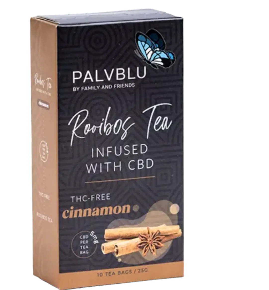 Palvblu Rooibos CBD Cinnamon Infused Tea (10 Teabag's Per Box)