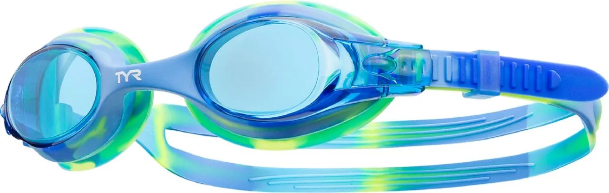 Junior TYR Swimple Tie Dye Goggles - Blue & Green