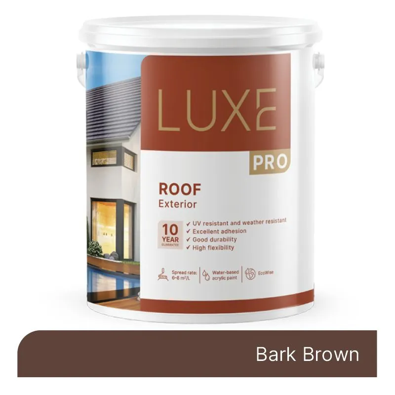 LUXE PRO Roof Acrylic Paint - 20L - Bark Brown
