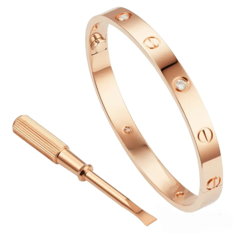 Women Rosegold Crystal Studded Bracelet for Women