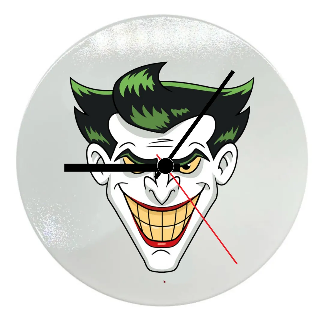 Joker White Ceramic Battery Powered Analogue Wall Clock