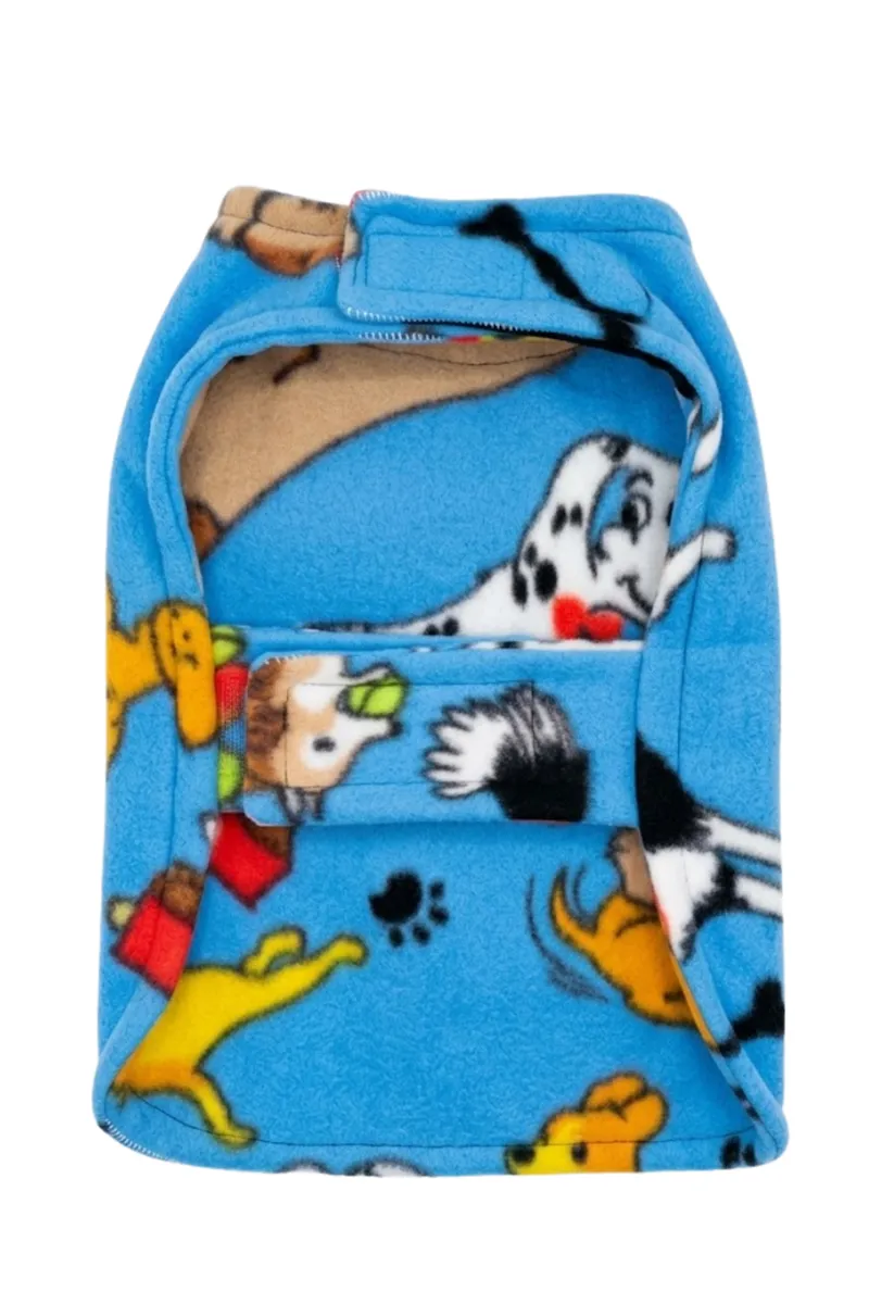 Quirky Cartoon Paws & Patterns Fleece Dog Jersey