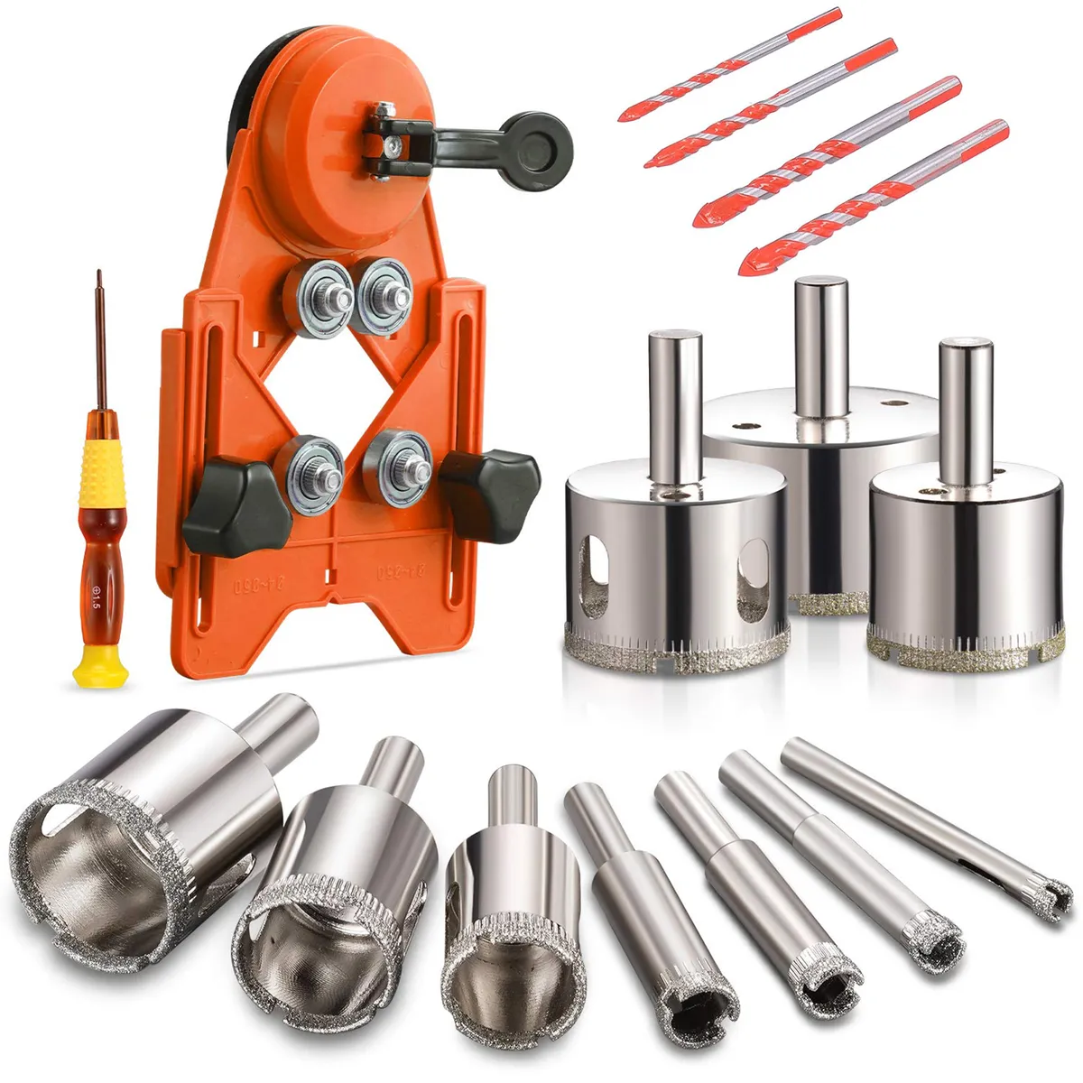 Diamond Drill Kit Drilling Tool Set Kit Hollow Bit Set Drilling Accessories