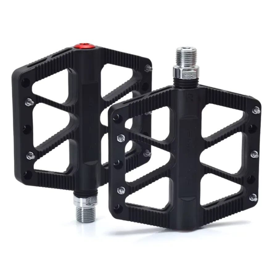 FMFXTR MTB Nylon Fibre Widened Tread Non-slip Pedals Colourful - Black